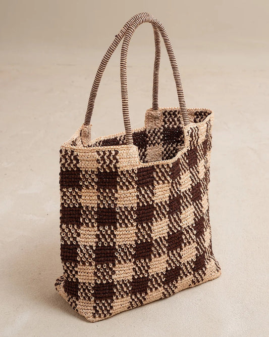 Rafia Chocolate - Borsa shopper