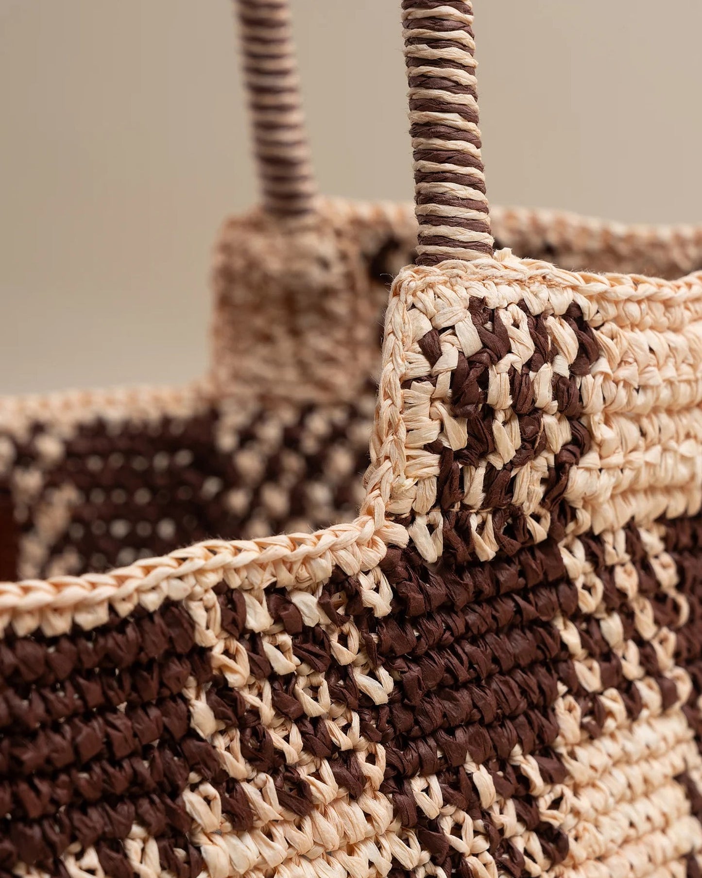 Rafia Chocolate - Borsa shopper